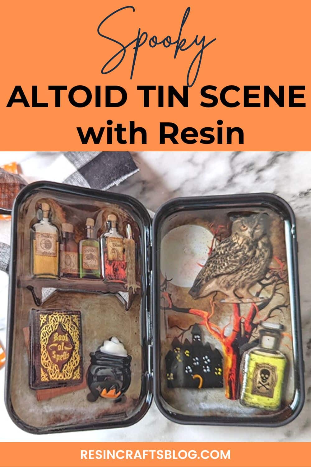 halloween altoid tin scene - Resin Crafts Blog